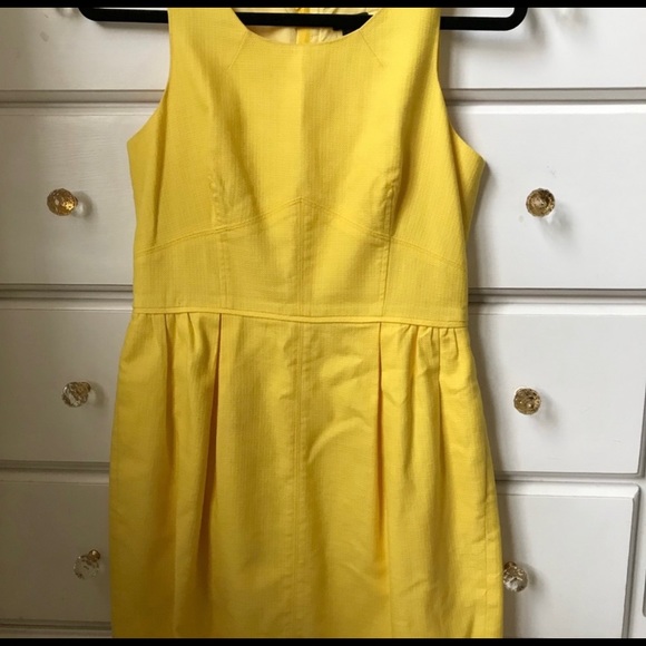 JCrew Yellow Structured Sundress - Size 4 - Picture 4 of 4